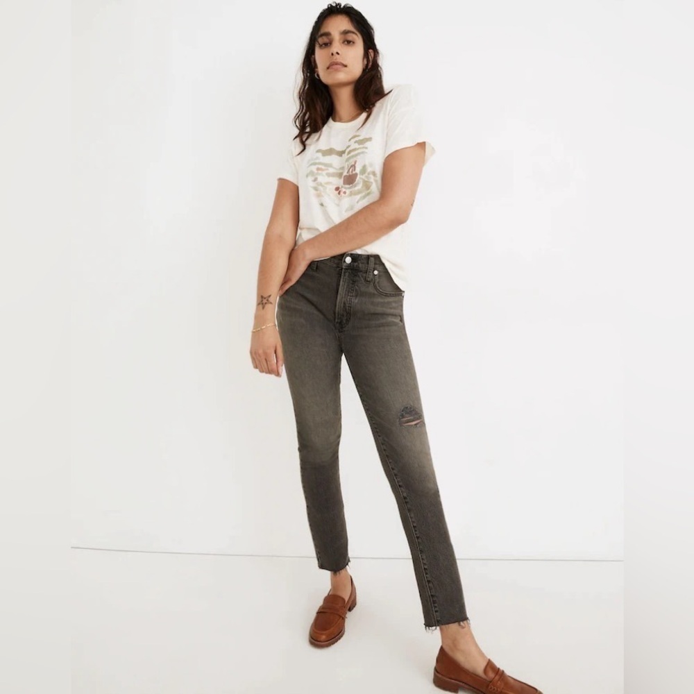 Madewell The Perfect Vintage Jean in Cosner Wash: Knee-Rip Edition, Size 32